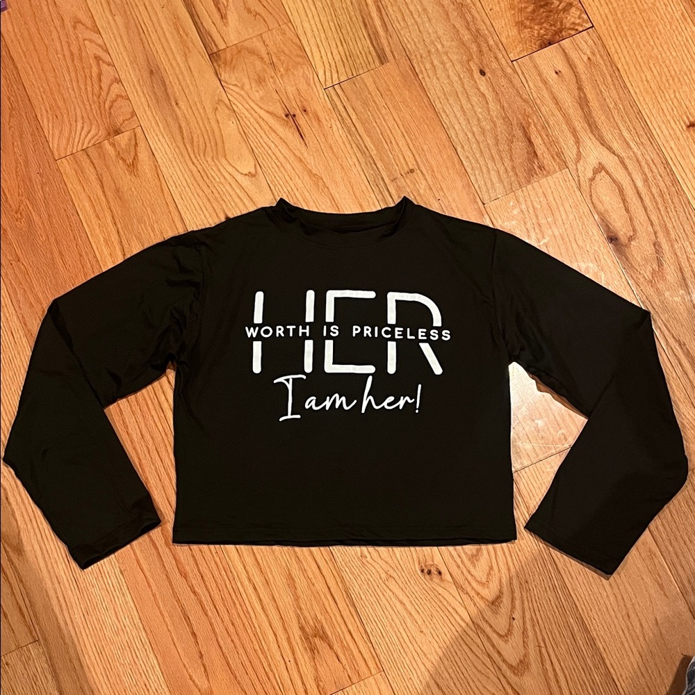 Black stylish top with Writing